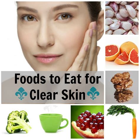 clear skin foods.